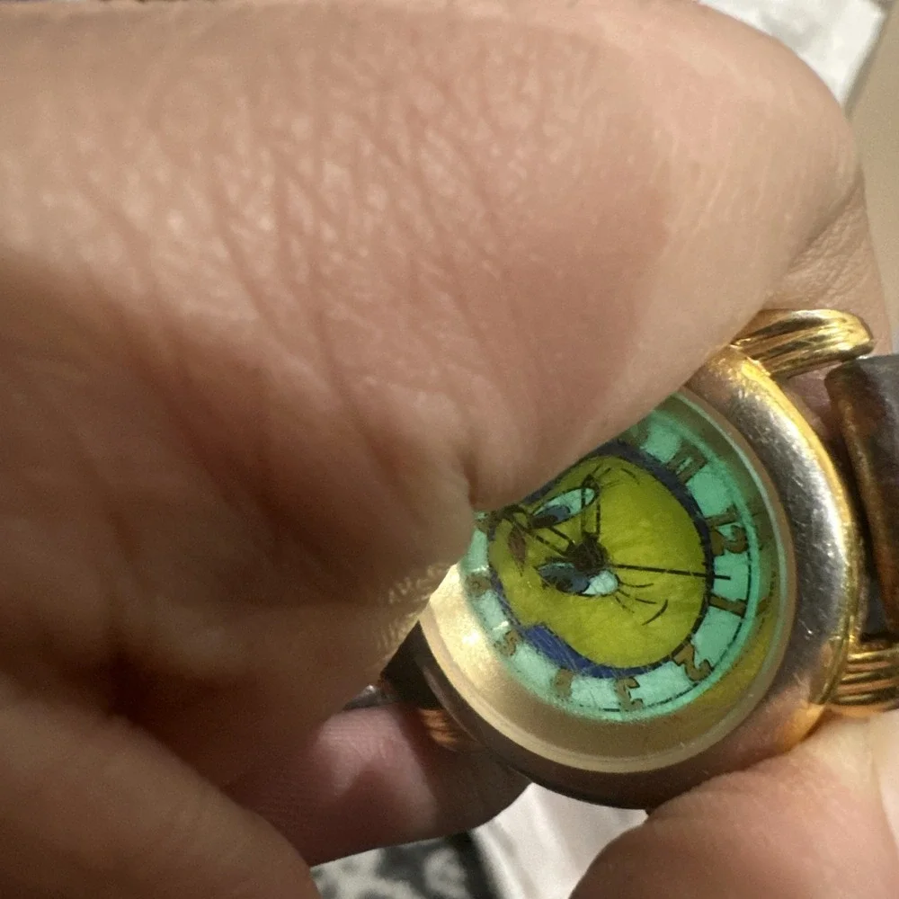 Working Vintage‎ 1996 Women's Tweety Bird Looney Tunes 28mm Light Watch - Read